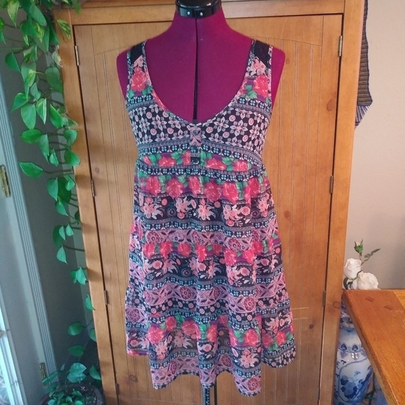 Band of Gypsies Sheer Empire Waist Summer Tunic - Picture 1 of 8